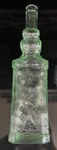Recycled Glass Bottle Square Light Sage Green Embossed 12.25" Tall Home Decor. Fixed Price $14.56.