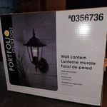 Portfolio Outdoor Wall Lantern #0356736 Matte Black Finish 7.09 X 14. Fixed Price $45.00.