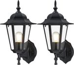 Black Outdoor Wall Lanterns, Waterproof Porch Sconce, 2 Pack, Bulb Not Included. Fixed Price $94.99.