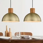 Elyona Pack Hammered Pendant Lights 12 Vintage Metal Wood Dome Hanging Lamp. Fixed Price $159.51.