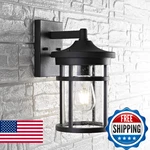 Safavieh Senta Black Metal Led Outdoor Wall Lantern - Bulb Included. Fixed Price $94.48.