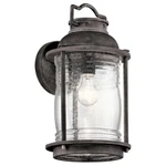 Kichler Ashland Bay Outdr Wall 1LT 8.75X16", Wthrd Zinc, Clr Seed Rib - 49571WZC. Fixed Price $399.99.