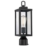Uixe Modern 16.5 In. Black Outdoor Post Light Dimmable With Clear Glass Shade. Fixed Price $23.88.