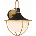 Crystorama ATL-703-MK-TG Atlas Outdoor Wall Light Matte Black And Textured Gold. Fixed Price $448.00.