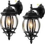 Modern Dusk To Dawn Outdoor Wall Lights, 2 Pack Black Sconces For Garage. Fixed Price $133.99.