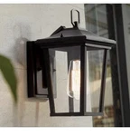 Lnc Modern Coastal Matte Black Outdoor Sconce With Clear Glass. Fixed Price $24.00.
