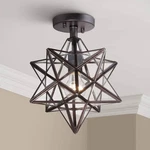 Franklin Iron Works Cuthbert Rustic Farmhouse Ceiling 11" Star Light. Fixed Price $59.99.