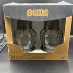 Beme Solid Wbrass Finish Outdoor Fixture Pair Sconce Miners Lantern. Fixed Price $79.00.