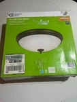 CE-13 In. (3) 60-WATT Equivalent Oil-rubbed Bronze Integrated Led Flush Mount. Fixed Price $12.99.