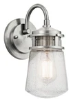 Kichler 49444BA Lyndon 11" Outdoor Wall Lantern Brushed Aluminum. Fixed Price $159.99.
