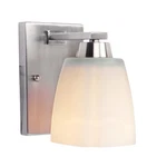 Craftmade 14905BNK1 Bathroom Sconce With Frosted Glass Shades, Nickel Finish. Fixed Price $22.50.