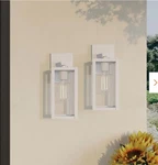 Martin 13.5 In. 1-LIGHT White Hardwired Outdoor Wall Lantern Sconce (2-PACK). Fixed Price $39.99.