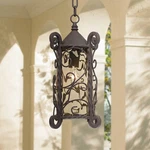 Casa Seville Vintage Outdoor Hanging Light Fixture Dark Walnut Scroll 15" Damp. Fixed Price $179.99.