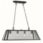 Bedford 4-LIGHT Oiled Rubbed Bronze Glass Island Pendant By World Imports. Fixed Price $209.00.