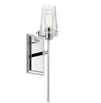 Kichler Alton 1-LIGHT Chrome Bathroom Wall Sconce With Seeded Glass Shade. Fixed Price $60.00.