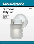 Nuvo 60-6109 6" Outdoor White Mason Jar W/ Frosted Glass Porch Light. Fixed Price $15.99.