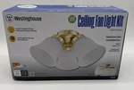 Westinghouse 77848 Antique Brass 3-LIGHT Led Cluster Ceiling Fan Kit. Fixed Price $27.20.