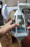 Wall Light Exterior White Thomas Parker Collection 110 Volt New 41078421WH. Fixed Price $15.00.
