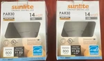 Sunlite PAR30 LED,3000K Warm WHITE,DIMMABLE,14WATT (800 Lumens) 2PACK. Fixed Price $14.00.