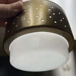 2 Wall Sconce Mcm / Art Deco Lancaster #3875 Round Glass Ceiling Light Shade. Fixed Price $60.00.