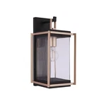 Craftmade Metalwork 1 Light Outdoor Wall Lantern, Midnight/brass ZA6504-MNSB. Fixed Price $190.00.