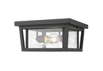 Z-lite 571F Black Seoul 3-LIGHT 12"W Outdoor Flush Mount Square Ceiling Fixture. Fixed Price $436.90.