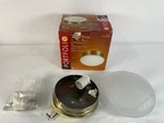 Portfolio LC2491A Antique Brass Frosted Glass Shade Ceiling Light Fixture 77394. Fixed Price $18.99.