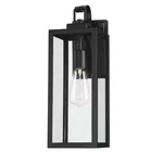 Uixe 1-LIGHT Matte Black Hardwired Outdoor Wall Lantern Sconce With Seeded Glass. Fixed Price $31.99.