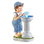 Collections Etc Boy With Solar Powered Fountain Garden Statue. Fixed Price $22.99.