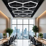 8X Grids Led Lighting Hexagon For Home Workshop Garage Gym Honeycomb Lamp. Fixed Price $76.89.