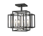 Z-lite 454SF Titania Light 14"W Semi-flush Ceiling Fixture Black. Fixed Price $235.20.