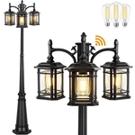 Partphoner Dusk To Dawn Outdoor Lamp Post Lights, Black Pole With. Fixed Price $242.64.