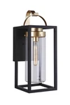 Midnight Satin Brass One Light Outdoor Wall Mount From The Neo Collection. Fixed Price $154.00.