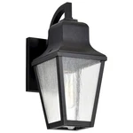 Nuvo Lighting Lawrence 14" Wall Lantern, Black/clear Seeded 60-8131. Fixed Price $176.99.
