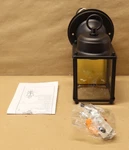 Designers Fountain 1161-BK Black/clear 1-LIGHT 4.75" Wall Lantern. Fixed Price $14.95.