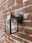 Nuvo Lighting 60/3463 Bronze 9"H Outdoor Wall Sconce With Glass Panel Shades. Fixed Price $25.00.