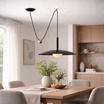 Mid Century Modern Pendant Light Italian Stilnovo Style Brass Ceiling Lamp. Fixed Price $300.00.