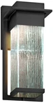 Fusion Pacific 12" High Rain Glass Black Led Outdoor Wall Light. Fixed Price $278.00.