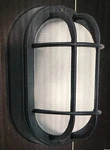 Hampton Bay Black Outdoor Oval Bulkhead Wall Light Vintage New Old Stock. Fixed Price $39.96.