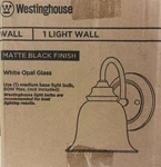 Westinghouse Lighting 6117300 Harwell One-light Wall Sconce Matte Black New. Fixed Price $22.00.