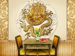 3D Golden Dragon ZHUA4308 Wallpaper Murals Removable Self-adhesive Ann. Fixed Price $67.62.