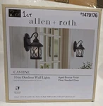 1 Pack - Allen And Roth Castine Wall Lantern Bronze Finish Clear Seeded Glass. Fixed Price $29.99.