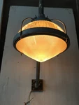 Vtg Large Gooseneck Holophane Exterior Store Sign Light Fixture Old 1797-25B. Fixed Price $395.00.