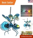 Cute Solar Insect Lanterns - Blue Butterfly & Dragonfly For Outdoor Charm. Fixed Price $17.99.