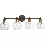 Progress Lighting 4-LIGHT Clear Glass Coastal Bath Vanity Antique Bronze. Fixed Price $39.99.
