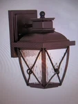 Home Decorators Springbrook 9.75 In. Aged Copper Patina 1-LIGHT Outdoor Sconce. Fixed Price $31.30.