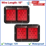 Partsam 2X Double Rv Trailer Camper Tail Lights 24-2835 Led Horizontal Vertical. Fixed Price $56.41.