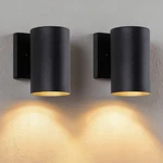 2 Pack 7" Outdoor Cylinder Wall Light Black Exterior Sconce Fixture Porch Garage. Fixed Price $58.99.