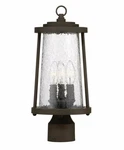 The Great Outdoors 3-LIGHT 7-1/4"W Landscape 1-HEAD Post W/crackled Glass. Fixed Price $89.97.