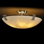 Justice Design Clouds Tapered Clips 24" Semi-flush, Rnd, Brsh Nkl, Led. Fixed Price $750.40.